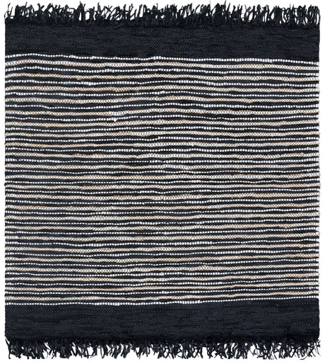 Safavieh Vintage Leather 6'-0" x 6'-0" Rug in Black / Multi