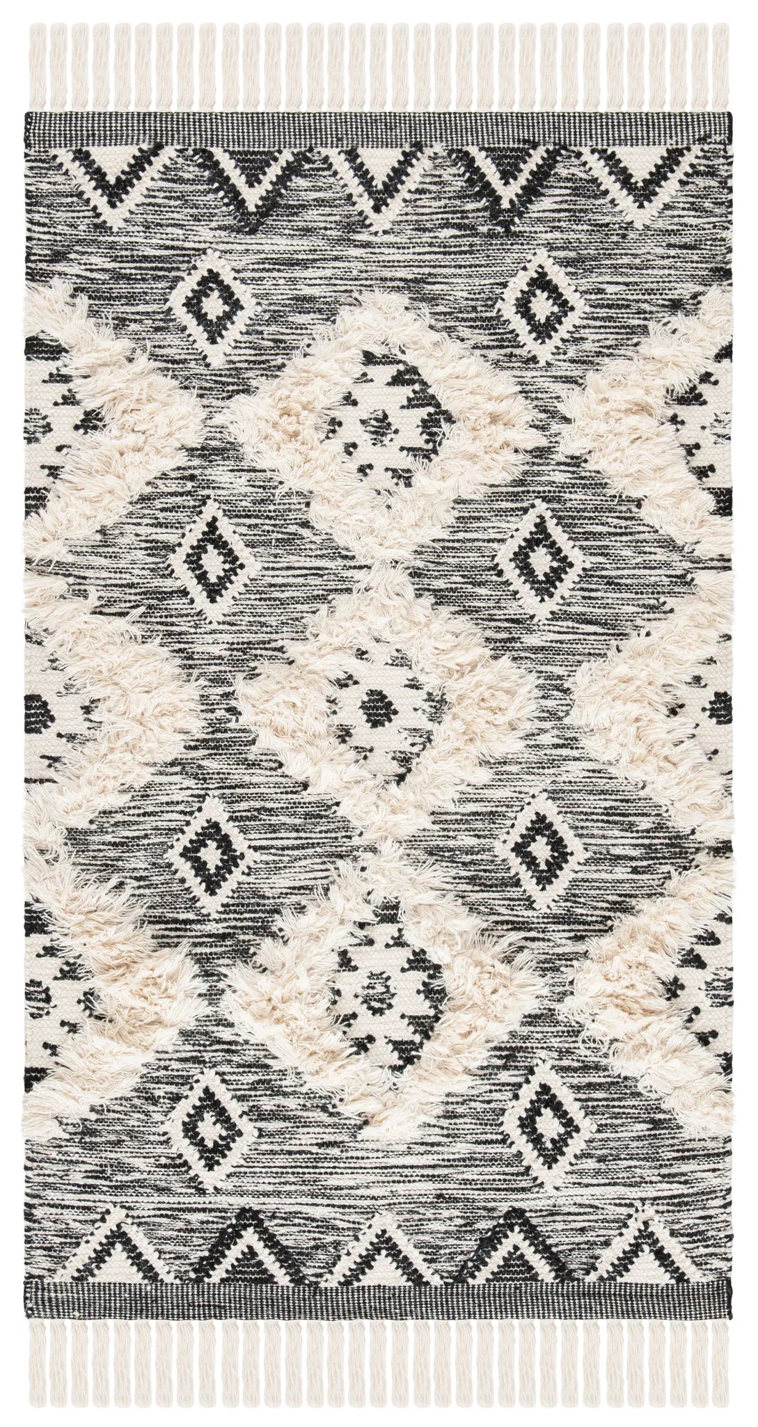 Safavieh Kenya 3'-0" x 5'-0" Rug in Black / Ivory