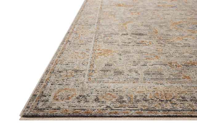 Loloi Milena MLE-05 Charcoal / Apricot Rug - rug corner