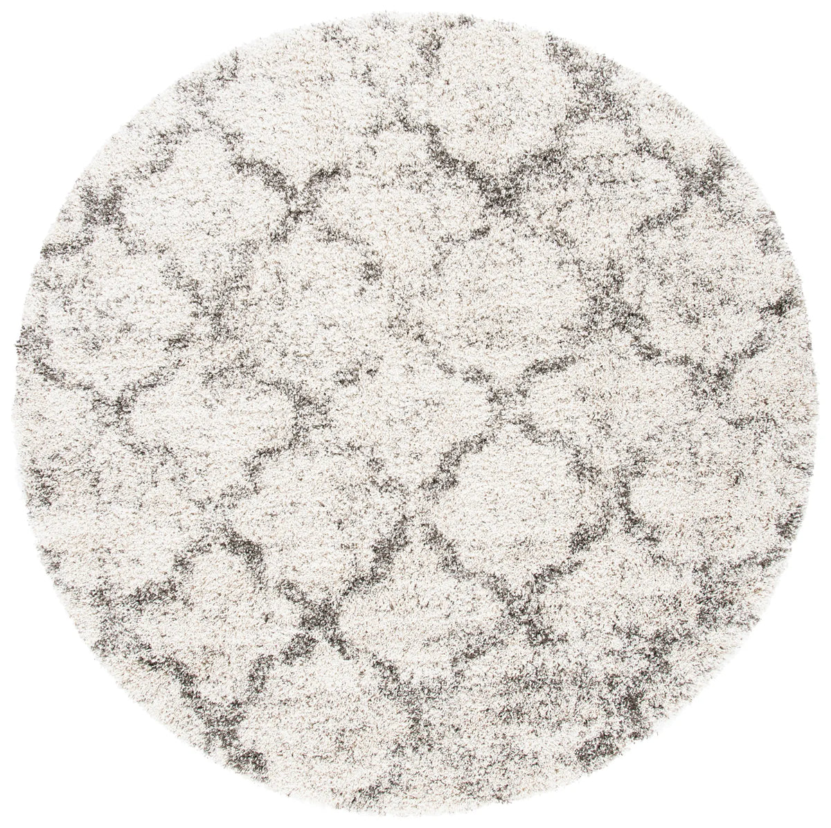 Safavieh Hudson Shag 7'-0" x 7'-0" Rug in Ivory / Grey
