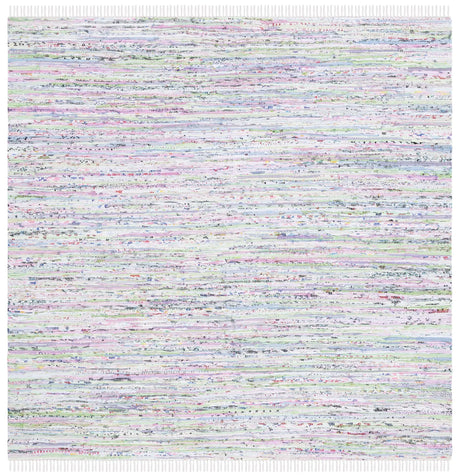 Safavieh Rag Rug 6'-0" x 6'-0" Rug in Light Green / Multi
