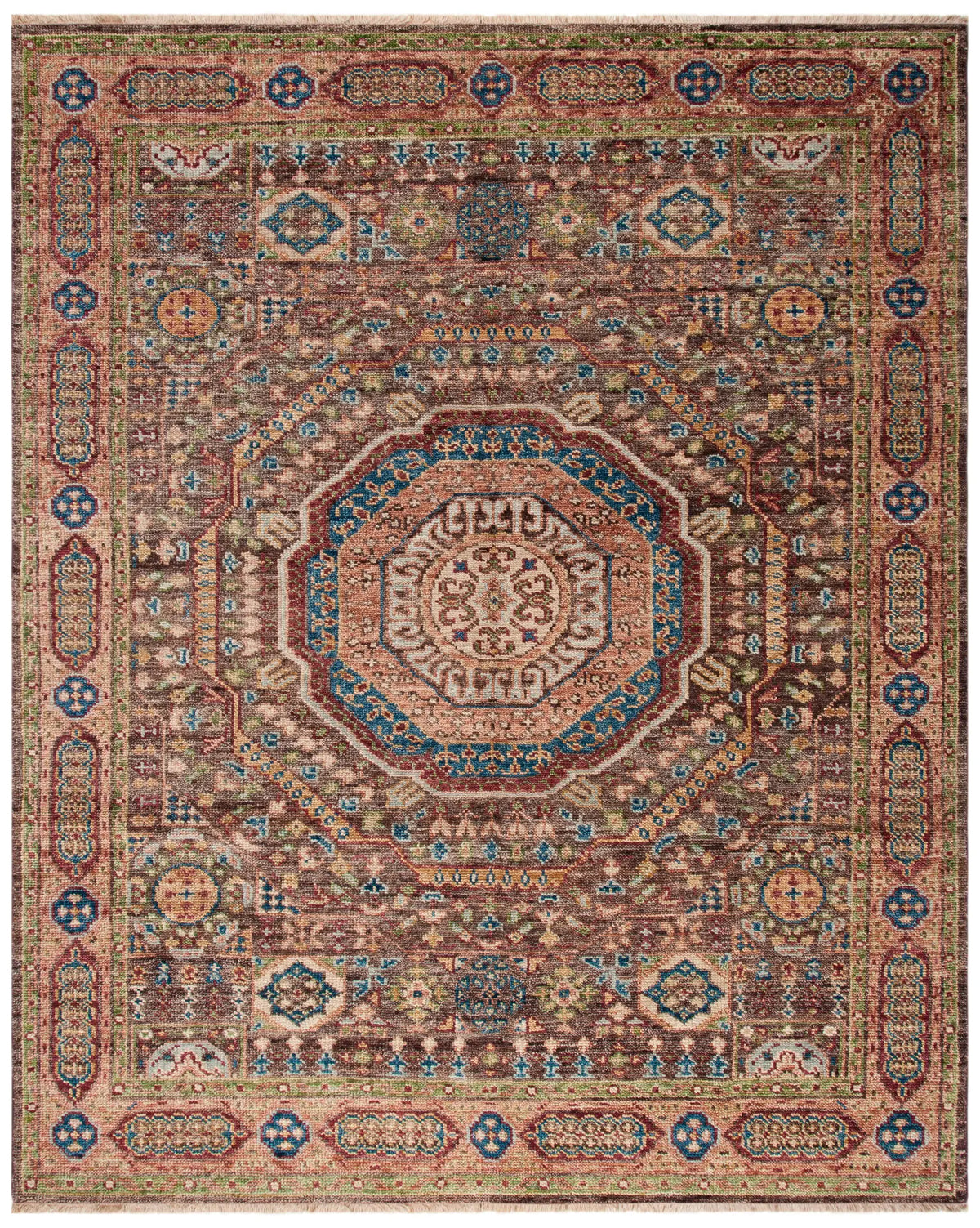 Safavieh Samarkand 10'-0" x 14'-0" Rug in Brown / Rust