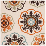 Safavieh Veranda 6'-7" x 6'-7" Rug in Cream / Terracotta