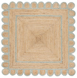 Safavieh Natural Fiber 6'-0" x 6'-0" Rug in Natural / Light Blue