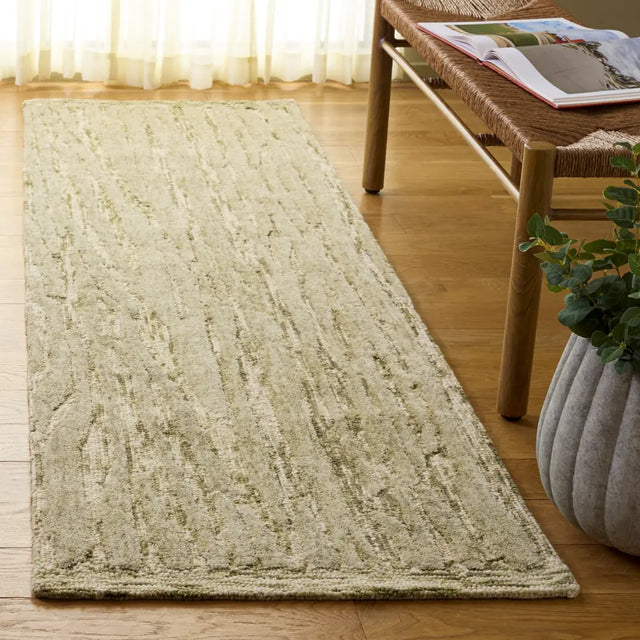 Safavieh Abstract 2'-3" x 8'-0" Rug in Green / Ivory