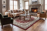 Dynamic Rugs Ancient Garden 57119 Red / Ivory Rugs - Room