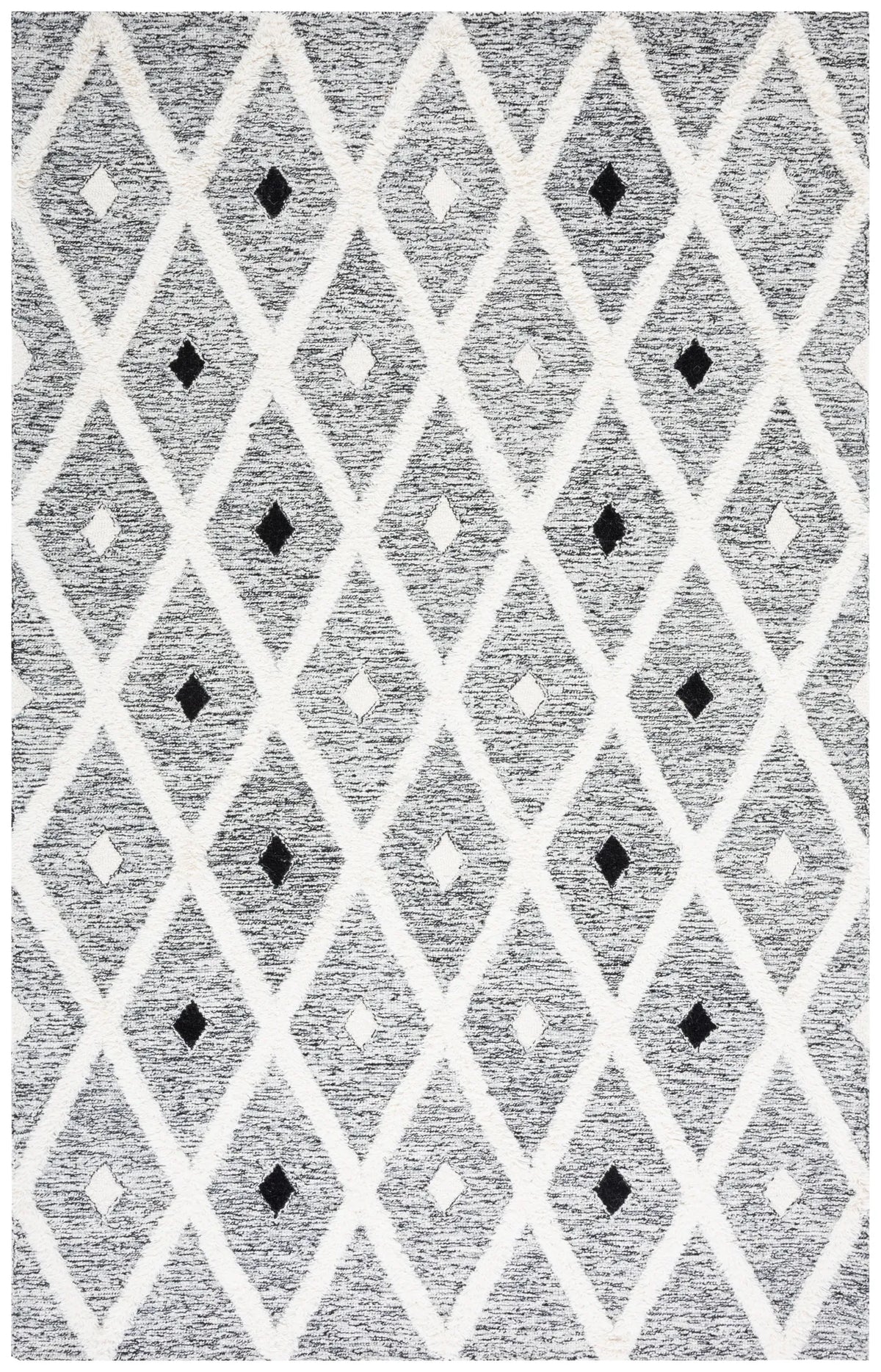 Safavieh Casablanca 4'-0" x 6'-0" Rug in Black / Ivory