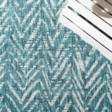Safavieh Courtyard 4'-5" x 6'-5" Rug in Blue / Grey