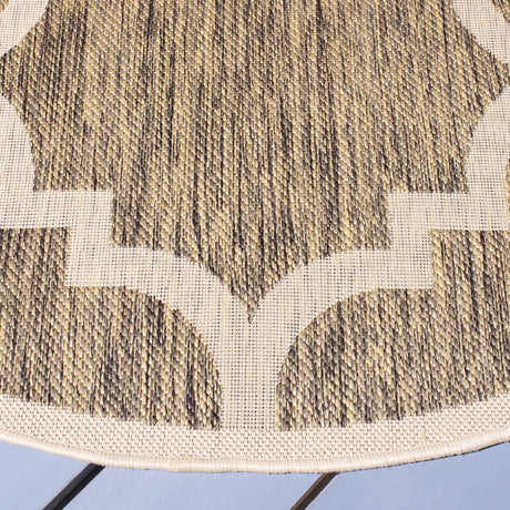 Safavieh Courtyard 5'-3" x 5'-3" Rug in Brown