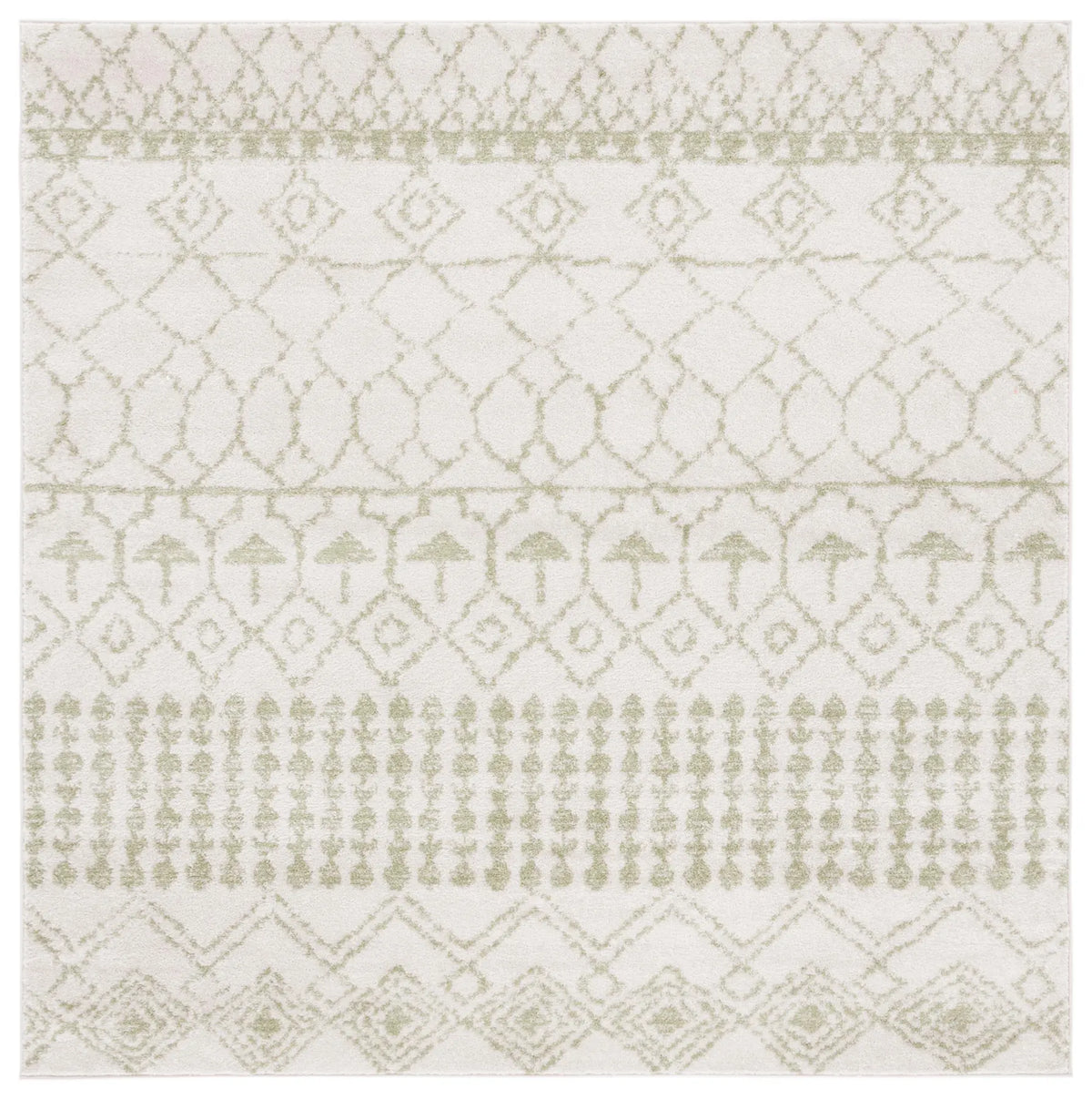 Safavieh Tulum 6'-7" x 6'-7" Rug in Ivory / Sage