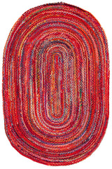 Safavieh Braided 5'-0" x 8'-0" Rug in Rust / Multi