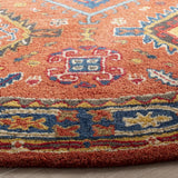 Safavieh Heritage 5'-0" x 5'-0" Rug in Rust / Navy
