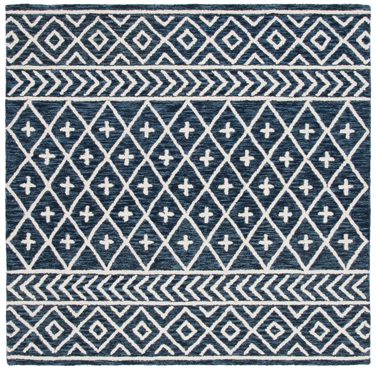 Safavieh Metro 6'-0" x 6'-0" Rug in Navy / Ivory