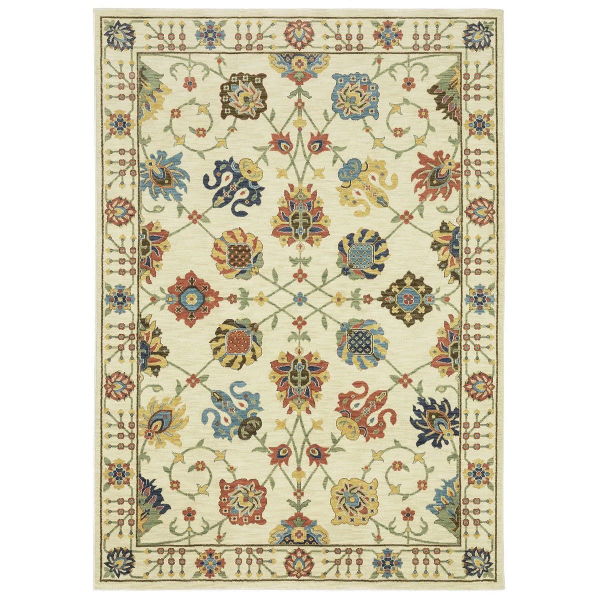 Oriental Weavers Sphinx Francesca Fr01G Ivory/ Multi Rug - main flat