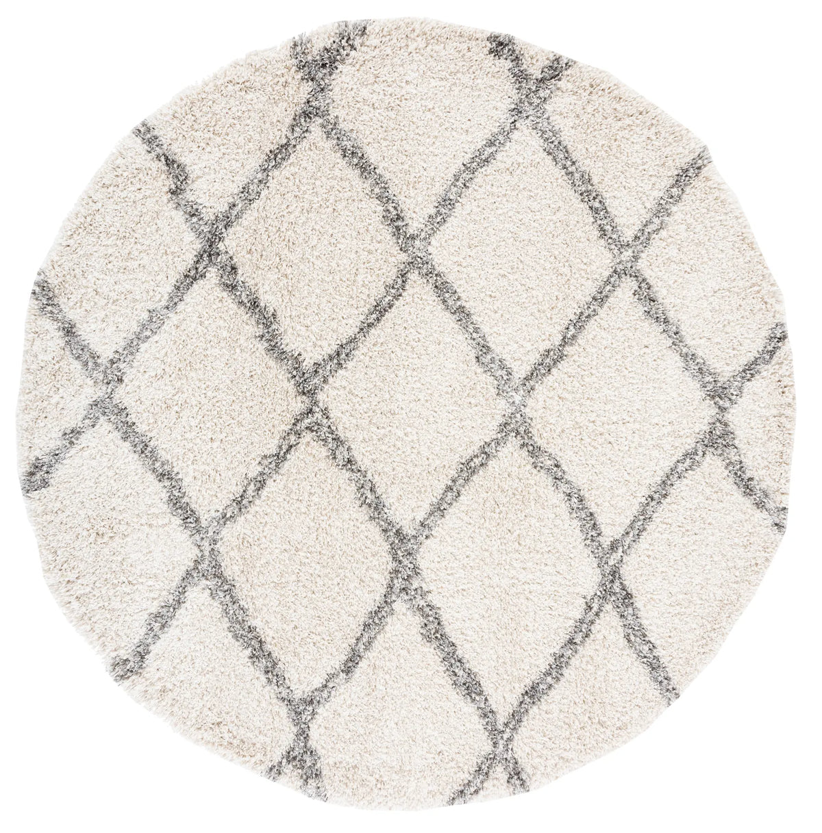 Safavieh Hudson Shag 7'-0" x 7'-0" Rug in Ivory / Grey
