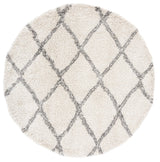 Safavieh Hudson Shag 7'-0" x 7'-0" Rug in Ivory / Grey