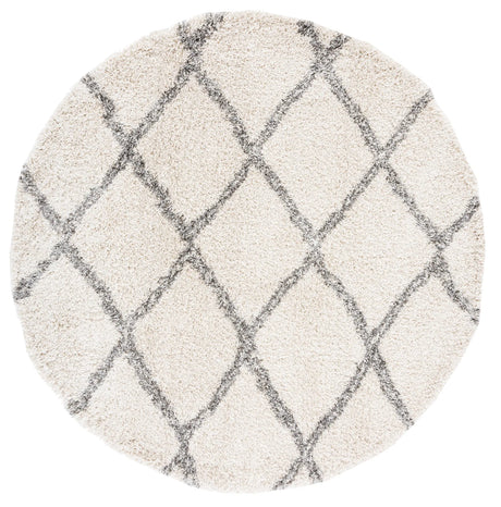 Safavieh Hudson Shag 7'-0" x 7'-0" Rug in Ivory / Grey