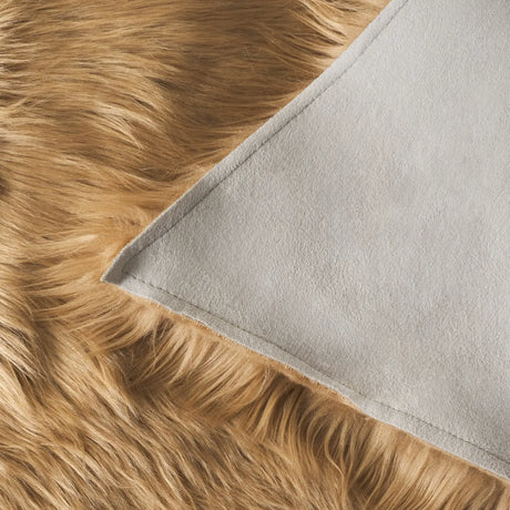 Safavieh Faux Sheep Skin 2'-0" x 3'-0" Rug in Camel