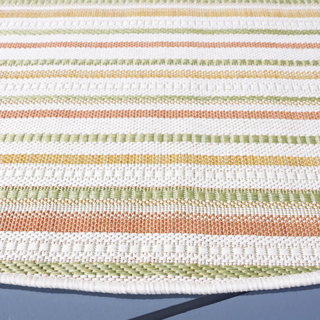 Safavieh Courtyard 6'-7" x 6'-7" Rug in Beige / Rust Yellow