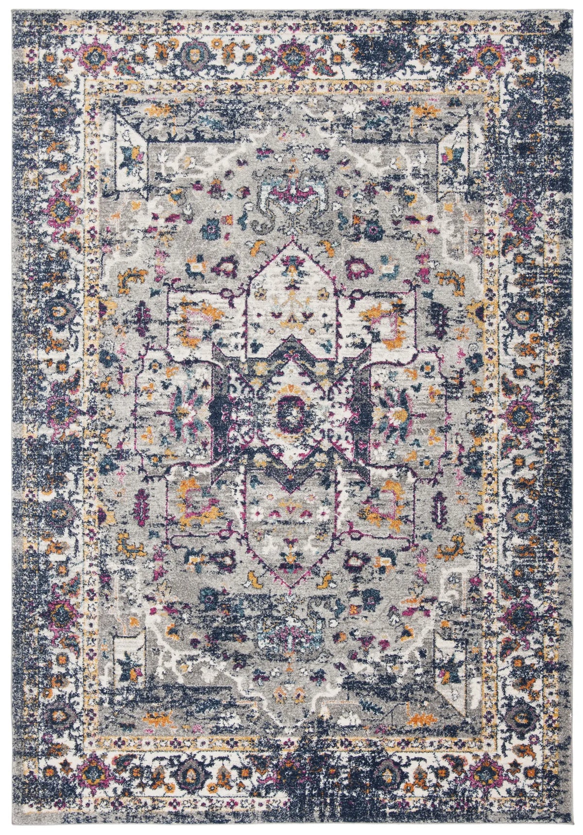 Safavieh Evoke 4'-0" x 6'-0" Rug in Grey / Navy