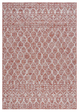 Safavieh Courtyard 6'-7" x 9'-6" Rug in Rust / Grey