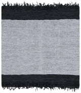 Safavieh Vintage Leather 6'-0" x 6'-0" Rug in Ivory / Black