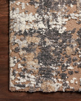 Loloi Theory Thy-04 Taupe/Grey Rugs - corner on wood