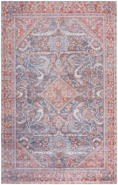 Safavieh Tucson 4'-0" x 6'-0" Rug in Grey / Rust