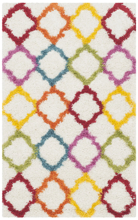 Safavieh Sgk-Shag Kids 3'-0" x 5'-0" Rug in Ivory / Multi
