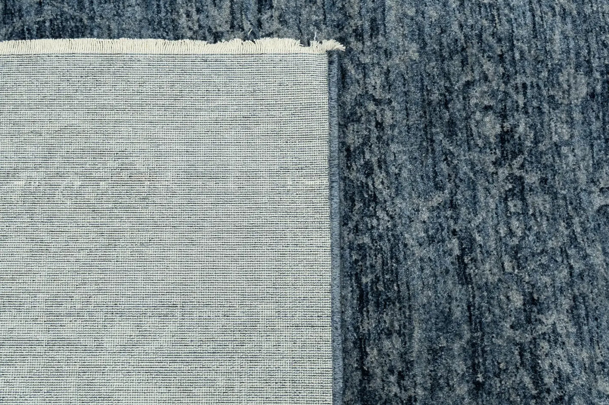Dynamic Rugs Atmos 11980 Power Loomed Traditional Navy Rug - Corner