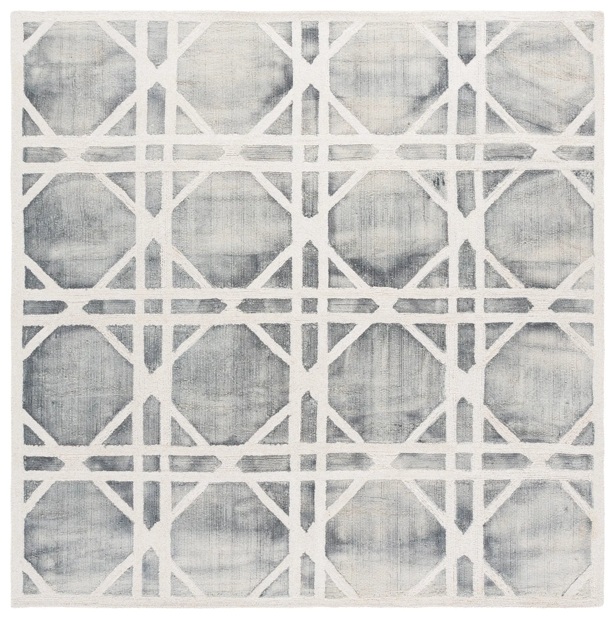 Safavieh Dip Dye 7'-0" x 7'-0" Rug in Ivory / Grey