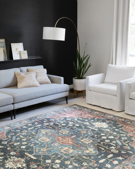 Loloi Skye Sky-08 Denim/Brick Rugs - room scene 1