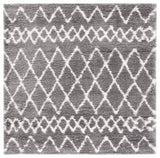 Safavieh Berber Shag 5'-1" x 5'-1" Rug in Light Grey / Cream