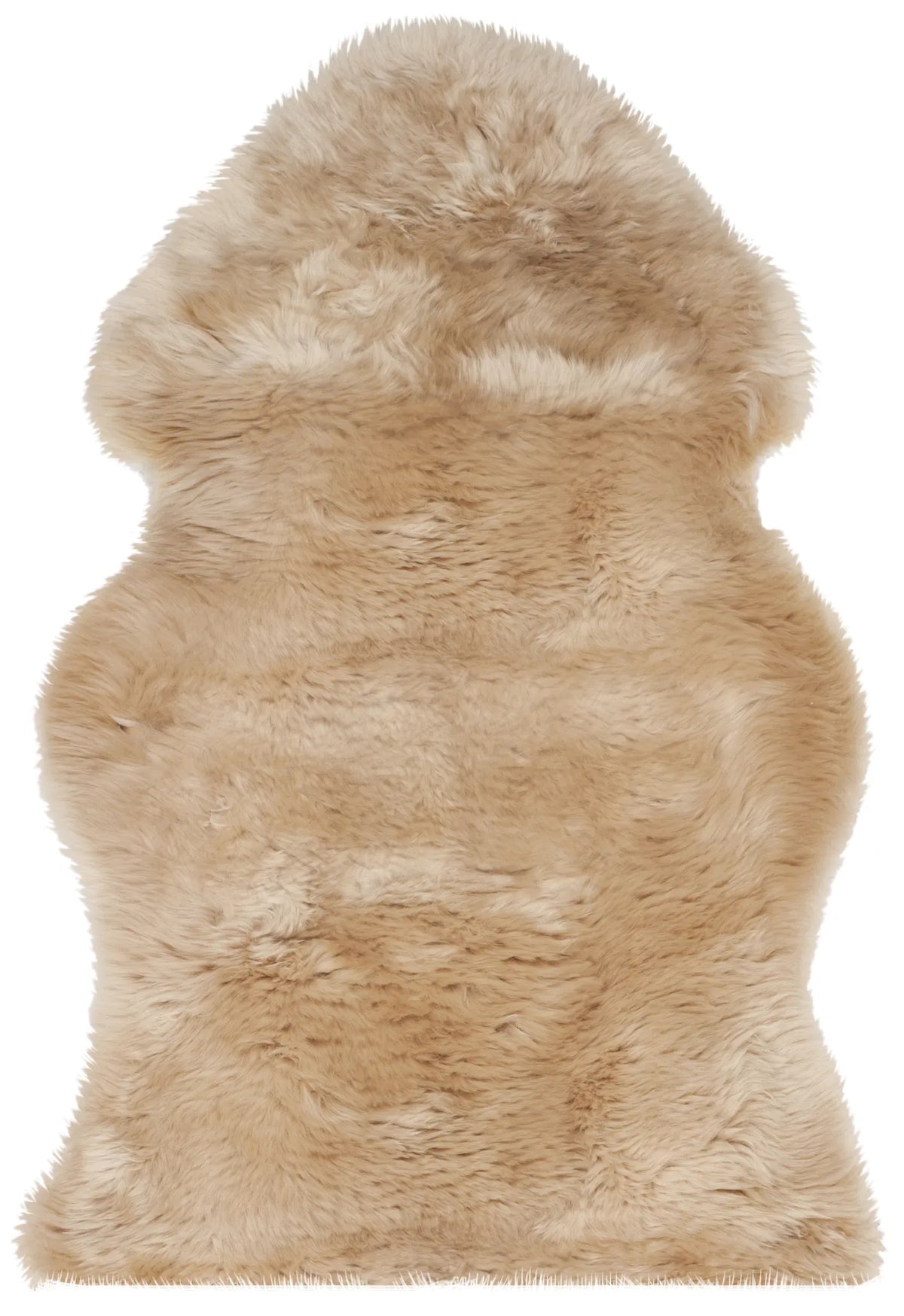 Safavieh Sheep Skin 2'-0" x 3'-0" Rug in Natural Beige