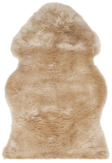 Safavieh Sheep Skin 2'-0" x 3'-0" Rug in Natural Beige