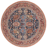 Safavieh Journey 6'-7" x 6'-7" Rug in Navy / Rust Beige