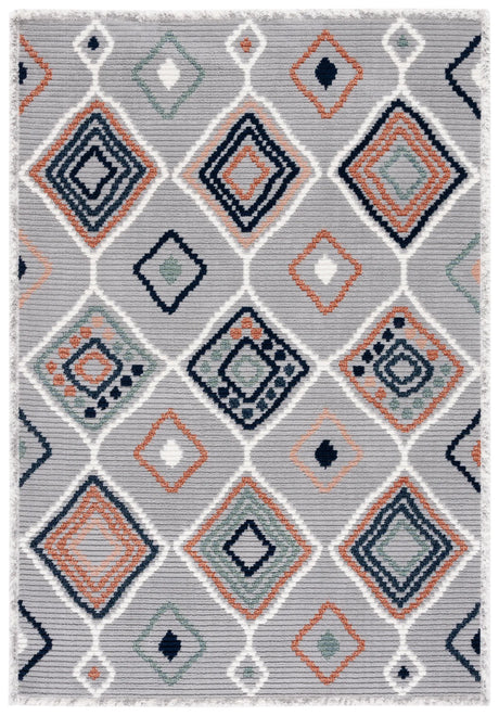 Safavieh Marrakesh 4'-0" x 6'-0" Rug in Grey / Blue Rust