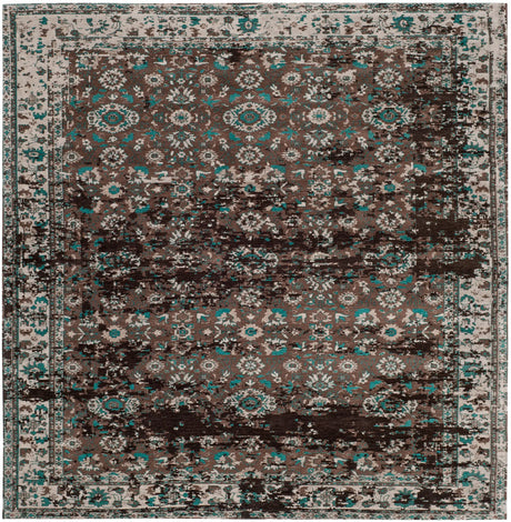 Safavieh Classic Vintage 6'-0" x 6'-0" Rug in Teal / Beige