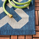Safavieh Courtyard 4'-0" x 5'-7" Rug in Navy / Beige