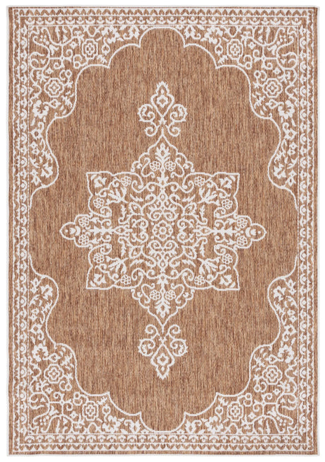 Safavieh Beach House 4'-0" x 6'-0" Rug in Brown / Ivory