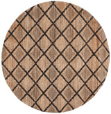 Safavieh Natural Fiber 7'-0" x 7'-0" Rug in Natural / Black