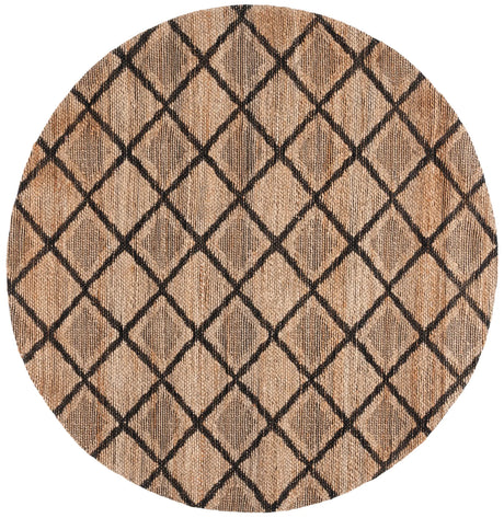 Safavieh Natural Fiber 7'-0" x 7'-0" Rug in Natural / Black