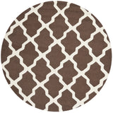 Safavieh Cambridge 6'-0" x 6'-0" Rug in Dark Brown / Ivory
