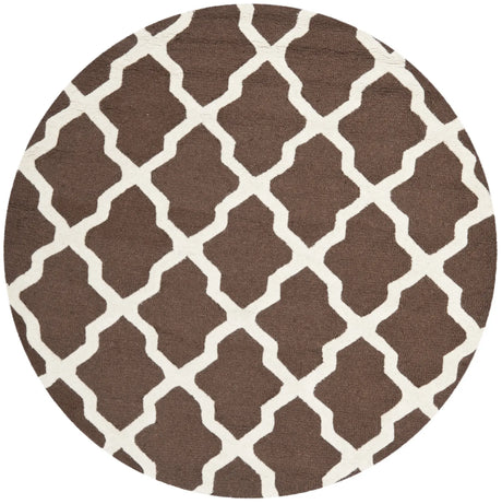 Safavieh Cambridge 6'-0" x 6'-0" Rug in Dark Brown / Ivory