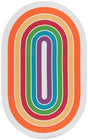 Safavieh Braided 5'-0" x 8'-0" Rug in Ivory / Rainbow