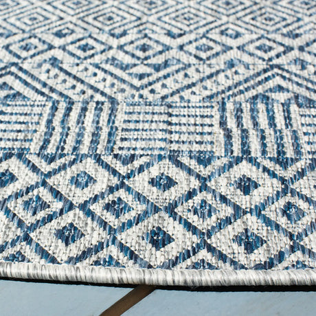 Safavieh Courtyard 10'-0" x 10'-0" Rug in Grey / Blue