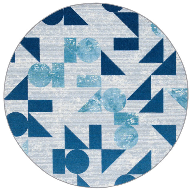 Safavieh Kids Playhouse 200 5'-0" x 5'-0" Rug in Grey / Blue