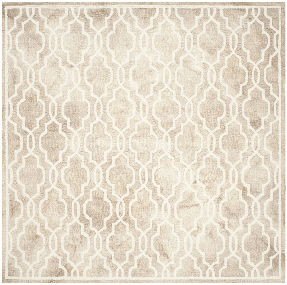 Safavieh Dip Dye 7'-0" x 7'-0" Rug in Beige / Ivory