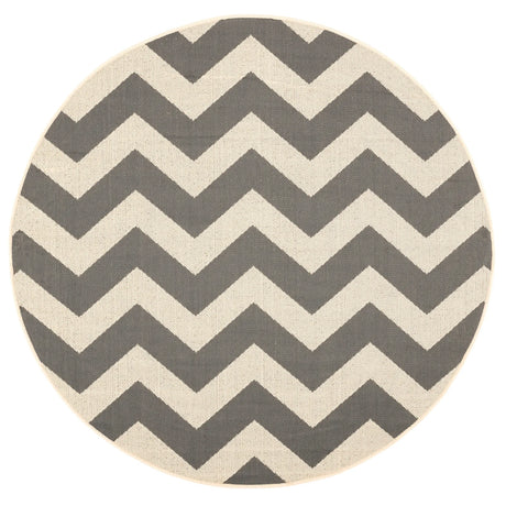 Safavieh Courtyard 5'-3" x 5'-3" Rug in Grey / Beige