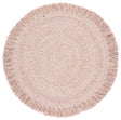 Safavieh Braided 3'-0" x 3'-0" Rug in Pink